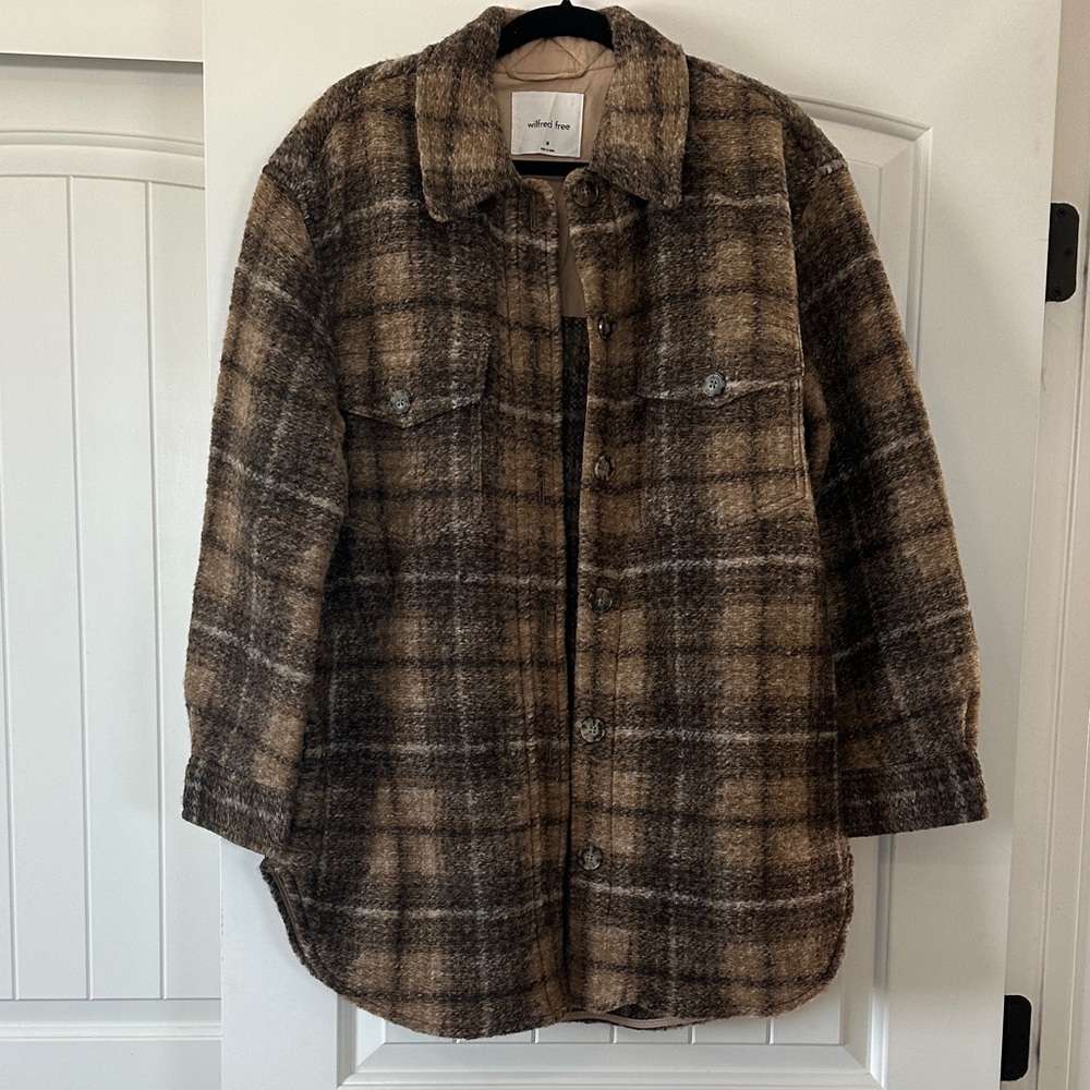Aritzia Wilfred Ganna Wool Shirt Jacket